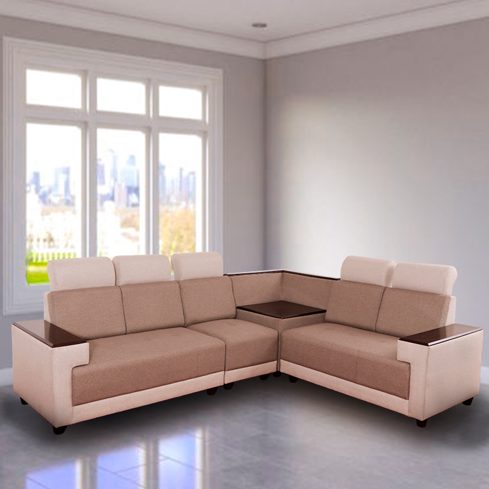 L shaped sofa with 2024 corner table